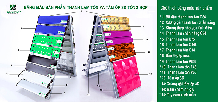 thông tin bảng mẫu tôn 3D